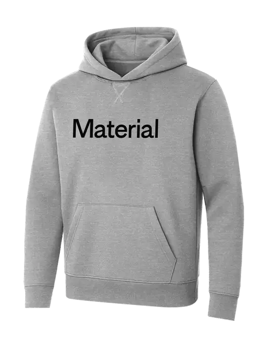 Allmade Granite Grey Heather Organic French Terry Pullover Hoodie w/Material Logo