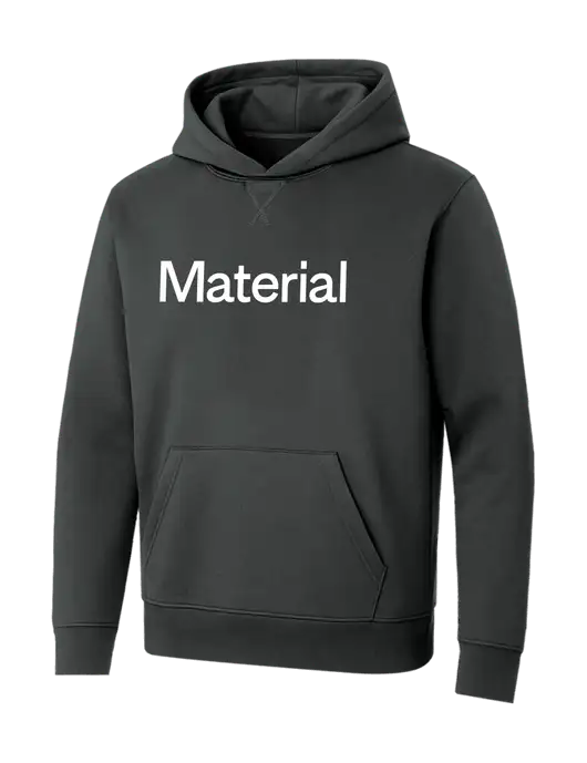 Allmade Charcoal Grey Organic French Terry Pullover Hoodie w/Material Logo