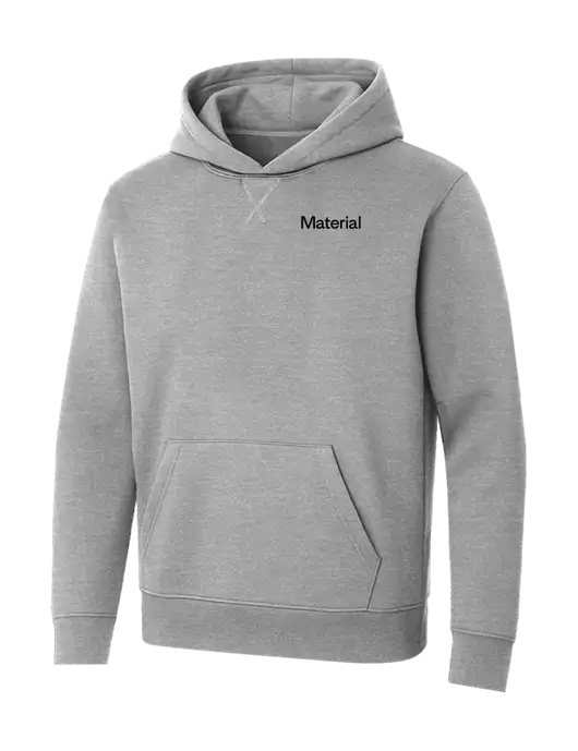 Allmade Granite Grey Heather Organic French Terry Pullover Hoodie w/Material Logo