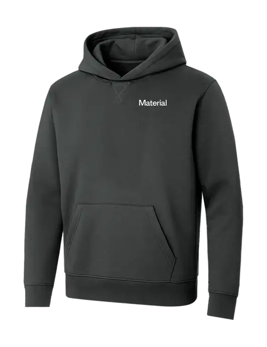 Allmade Charcoal Grey Organic French Terry Pullover Hoodie w/Material Logo