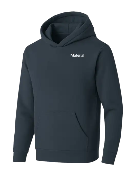 BELLA+CANVAS Dark Grey Sponge Fleece Pullover Hoodie w/Material Logo