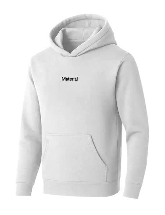 BELLA+CANVAS Medium Light Grey Sponge Fleece Pullover Hoodie w/Material Logo