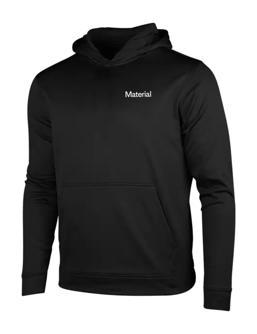 Black Fleece Sport-Wick Hooded Pullover w/Material Logo
