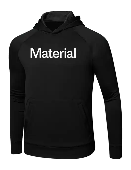 Tech Black Fleece Hooded Sweatshirt w/Material Logo