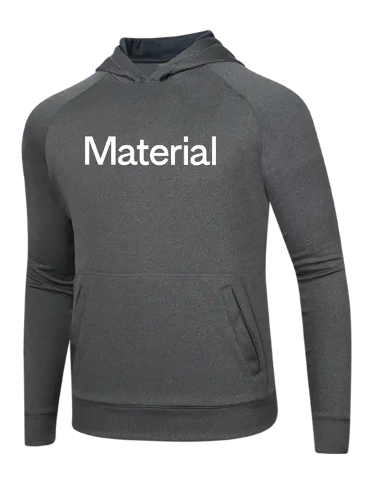 Tech Graphite Heather Fleece Hooded Sweatshirt w/Material Logo
