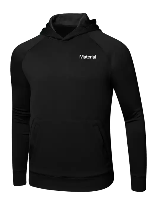 Tech Black Fleece Hooded Sweatshirt w/Material Logo