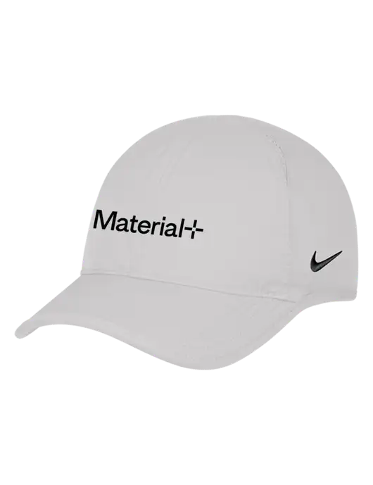 Nike White Featherlight Cap w/Material+ Logo