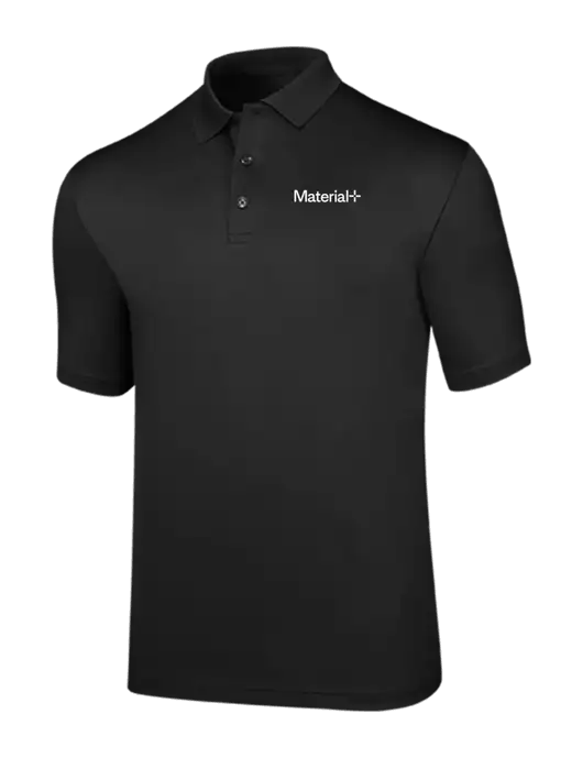 Callaway Opti-Dri Black Chev Polo w/Material+ Logo