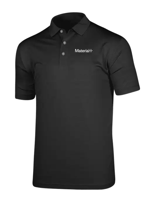 Callaway Vibrant Black Ventilated Polo w/Material+ Logo