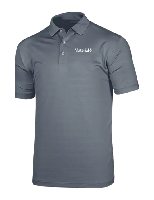 Callaway Vibrant Light Grey Ventilated Polo w/Material+ Logo