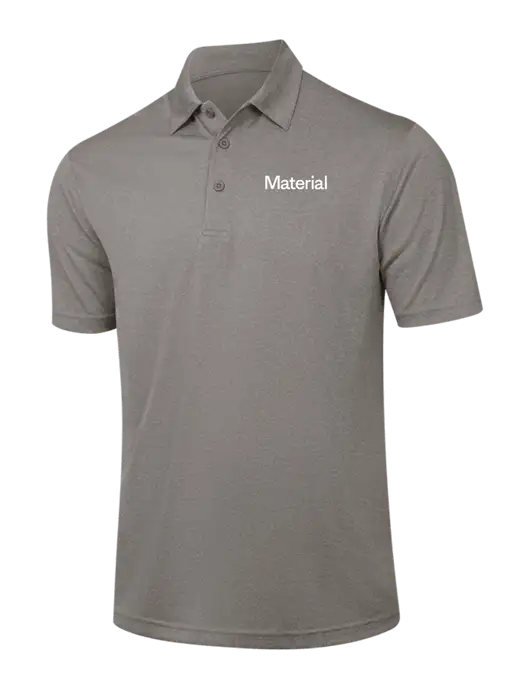 Medium Grey Heather Contender Polo w/Material Logo
