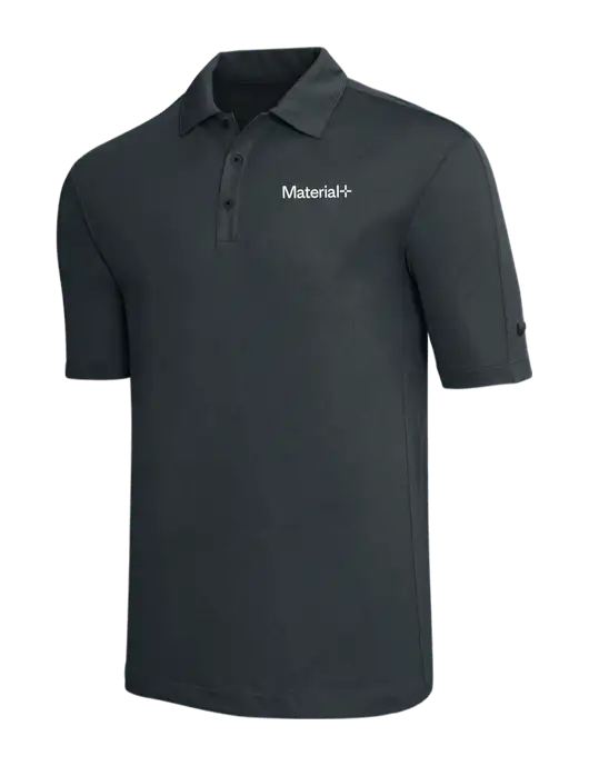 Nike Dark Grey Tech Sport Dri-FIT Polo w/Material+ Logo