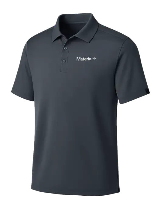 OGIO Dark Grey Framework Polo w/Material+ Logo