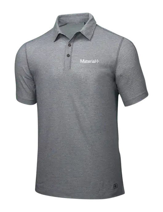 OGIO Medium Grey ONYX Polo w/Material+ Logo