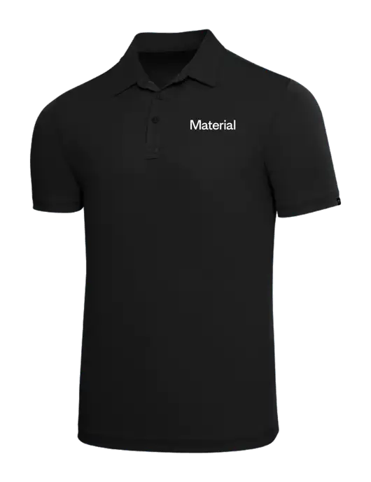 TravisMathew Black Solid Oceanside Polo w/Material Logo