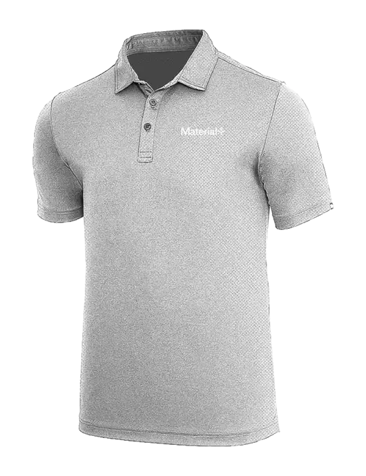 TravisMathew Medium Grey Heather Coto Performance Polo w/Material+ Logo