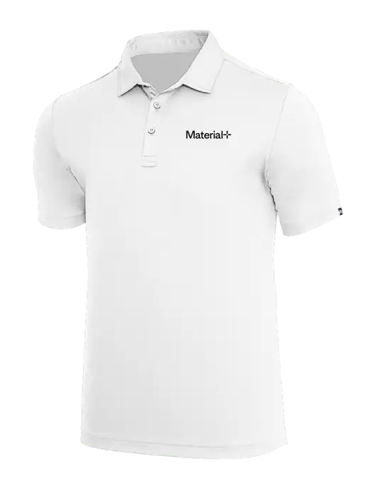 TravisMathew White Coto Performance Polo w/Material+ Logo