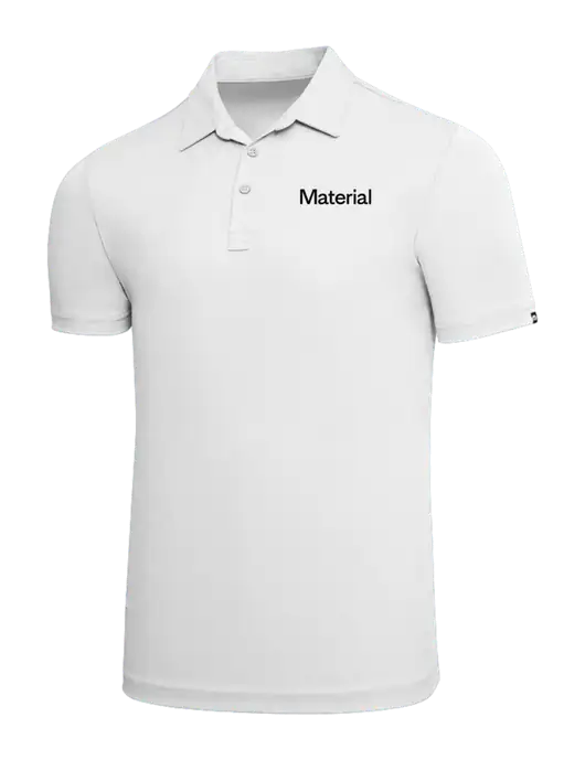 TravisMathew White Solid Oceanside Polo w/Material Logo
