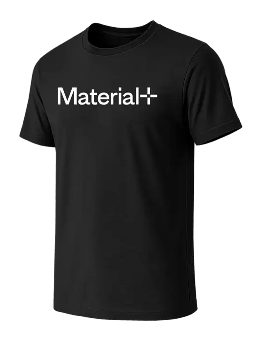 BELLA+CANVAS Black CVC Short Sleeve Tee w/Material+ Logo