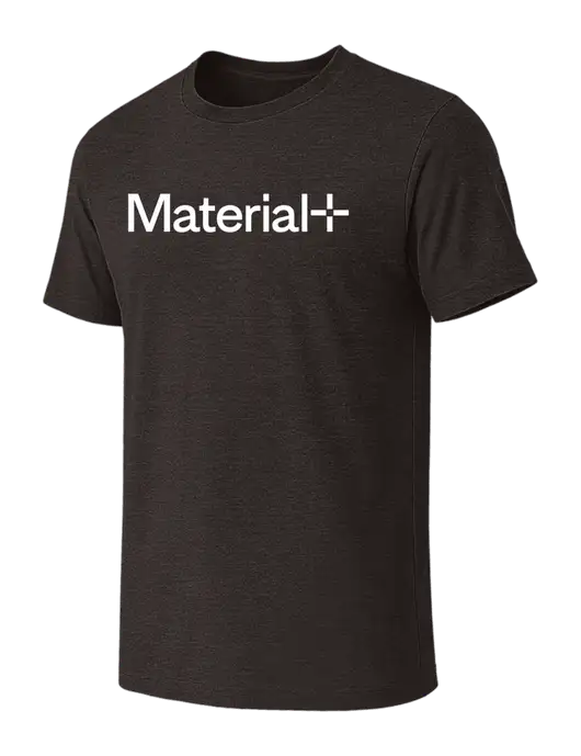BELLA+CANVAS Dark Grey Heather CVC Short Sleeve Tee w/Material+ Logo