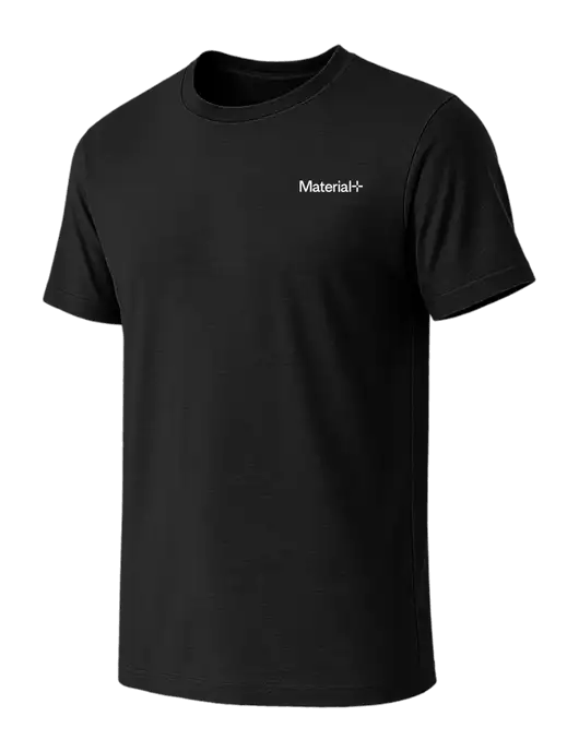 BELLA+CANVAS Black CVC Short Sleeve Tee w/Material+ Logo