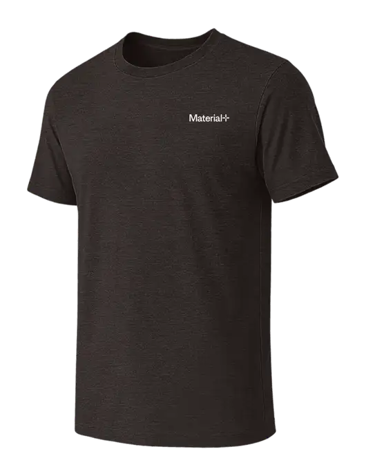 BELLA+CANVAS Dark Grey Heather CVC Short Sleeve Tee w/Material+ Logo