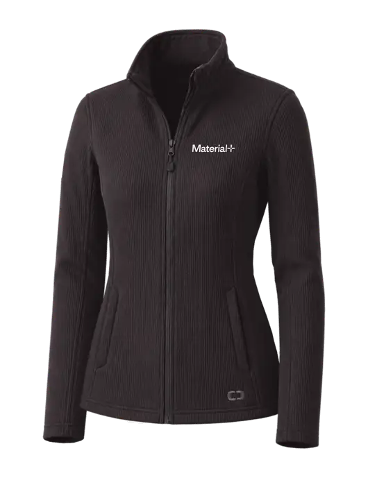 OGIO Blacktop Womens Grit Fleece Jacket w/Material+ Logo