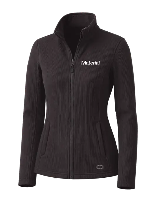 OGIO Blacktop Womens Grit Fleece Jacket w/Material Logo