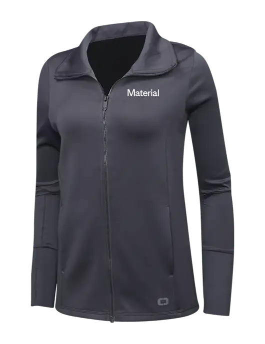 OGIO Dark Grey Womens Endurance Modern Performance Full-Zip w/Material Logo