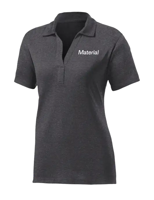Womens Dark Grey Heather Contender Polo w/Material Logo