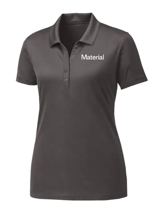 Womens Dark Grey PosiCharge Competitor Polo w/Material Logo