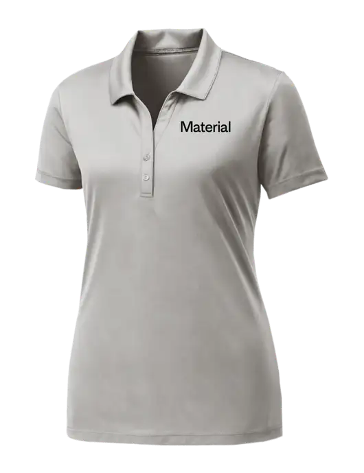 Womens Very Light Grey PosiCharge Competitor Polo w/Material Logo