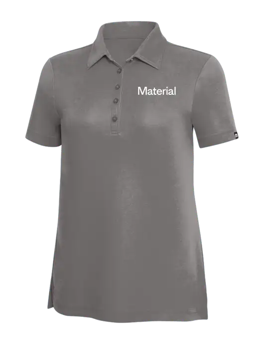TravisMathew Grey Solid Womens Oceanside Polo w/Material Logo