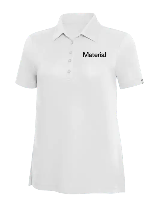 TravisMathew White Solid Womens Oceanside Polo w/Material Logo