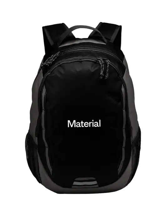 Ridge Black/Dark Charcoal Laptop Backpack w/Material Logo
