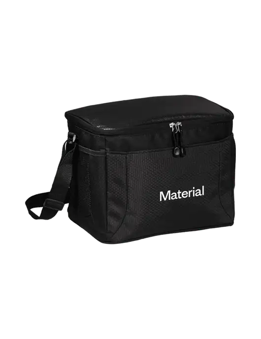 12 Can Black/Black Cube Cooler  w/Material Logo