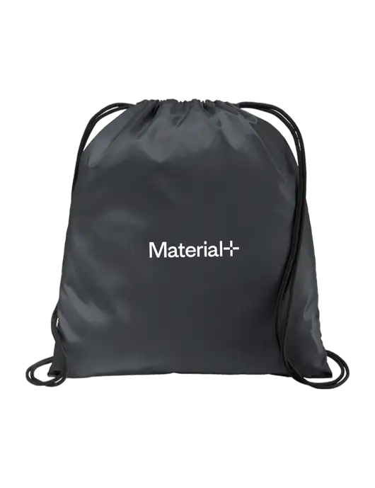 Drawstring  Graphite Grey Cinch Pack w/Material+ Logo