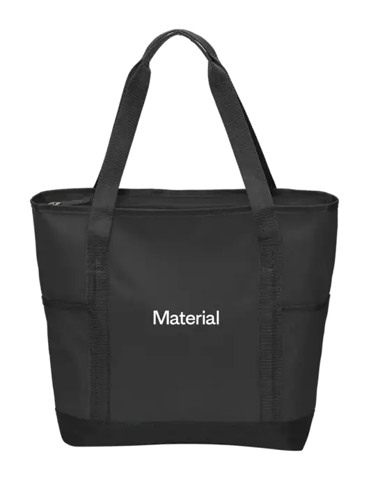 On the Go Black/Black Tote w/Material Logo
