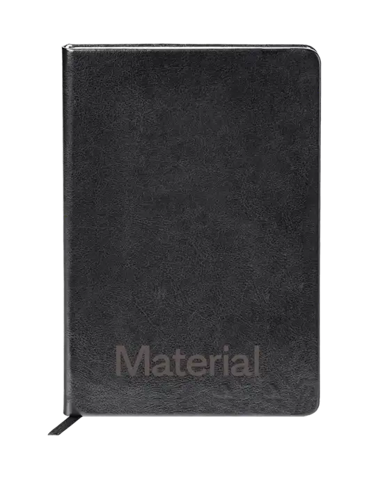 Fabrizio Black Hard Cover 5.75 x 8.3 Journal w/Material Logo