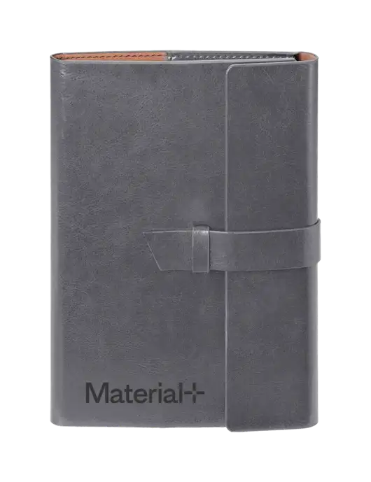 Fabrizio Grey 6.875 x 9.56 Portfolio w/Material+ Logo