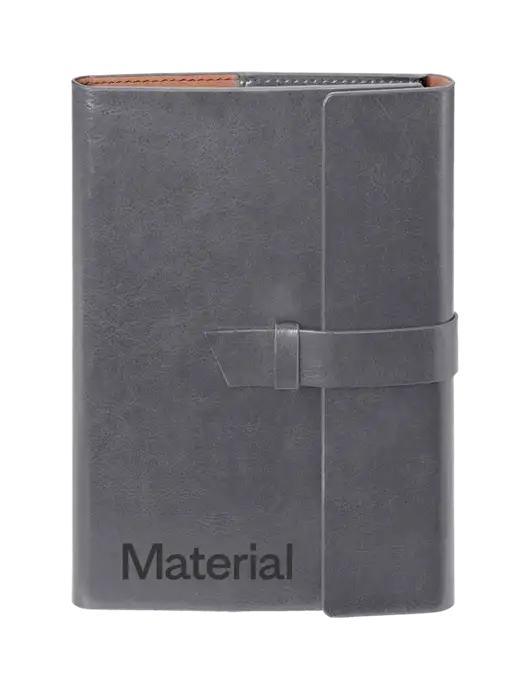 Fabrizio Grey 6.875 x 9.56 Portfolio w/Material Logo