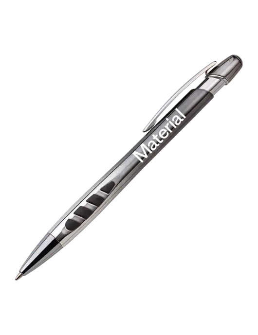 Zenith Gunmetal Ballpoint Pen - Blue ink w/Material Logo